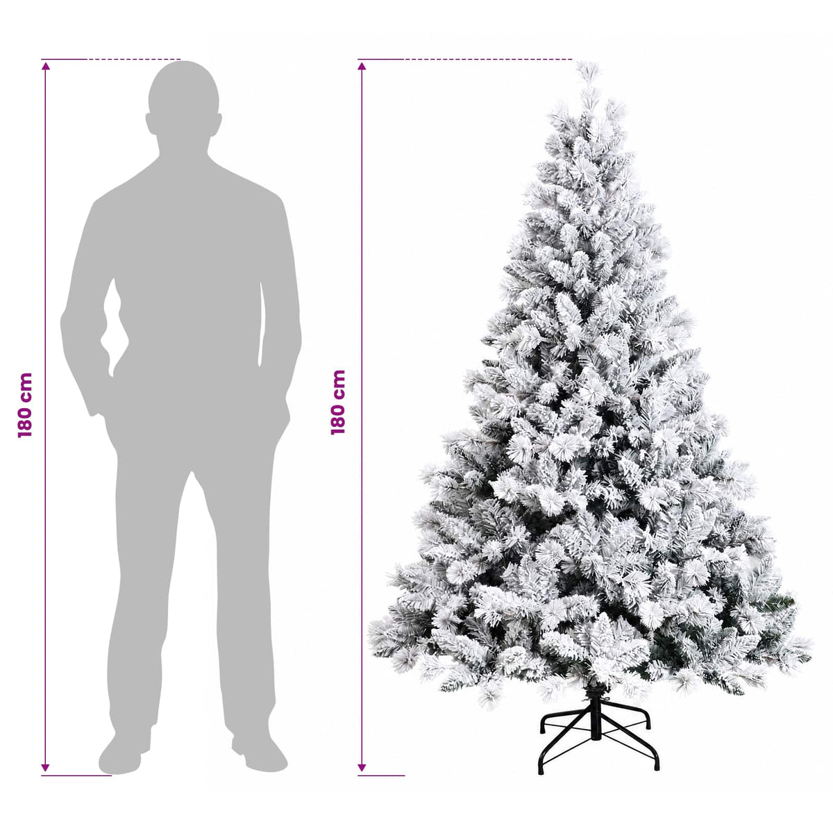 Dirbtinė Sulankstoma Kalėdų Eglutė 180 cm 300 LED Šilta balta