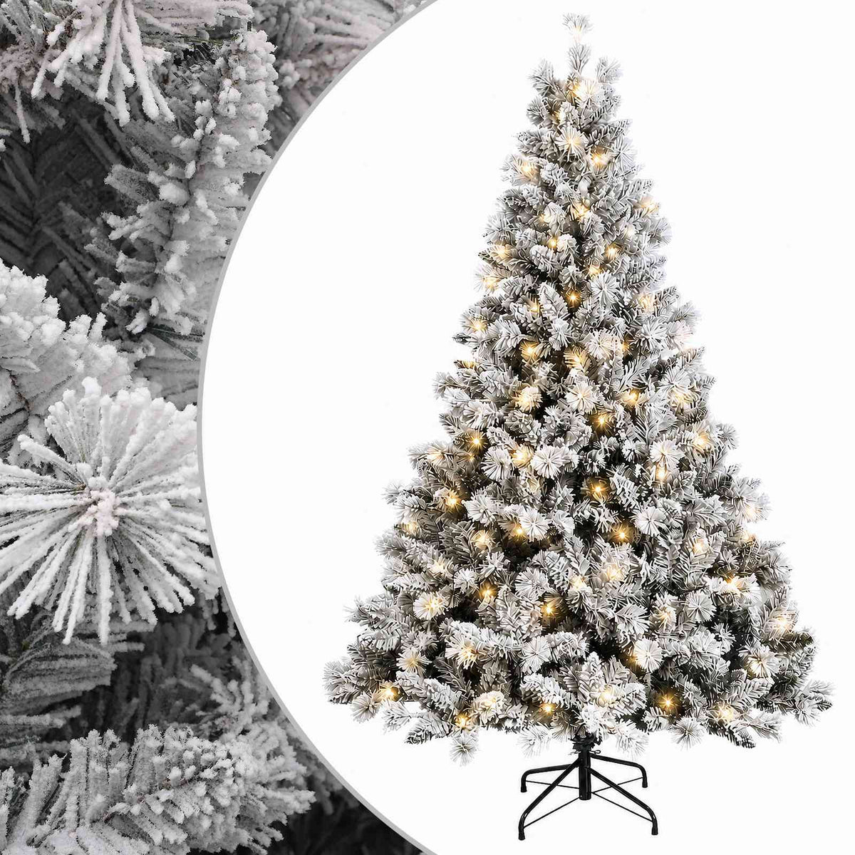 Dirbtinė Sulankstoma Kalėdų Eglutė 240 cm 300 LED Šilta balta