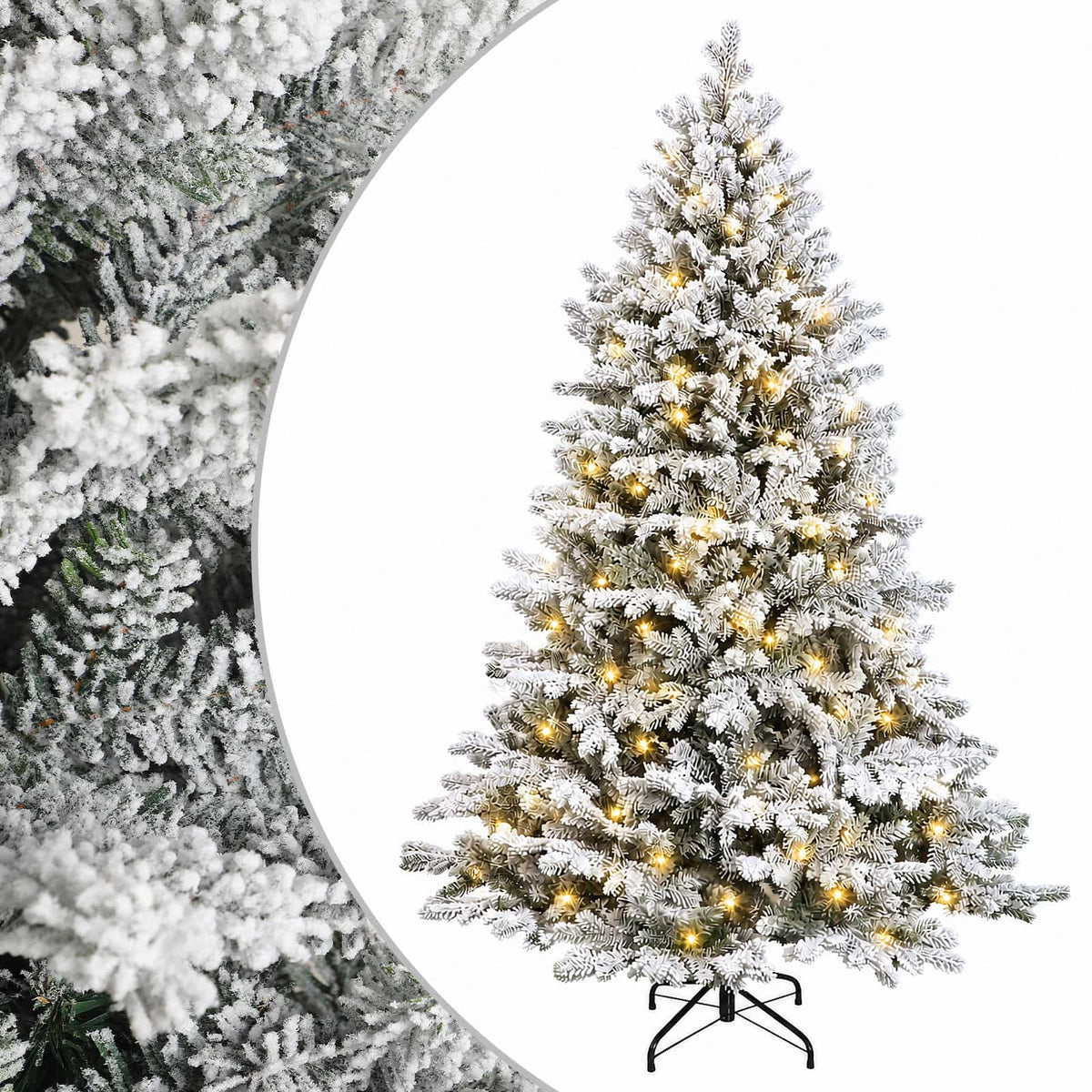 Dirbtinė Sulankstoma Kalėdų Eglutė 180 cm 300 LED Šilta balta