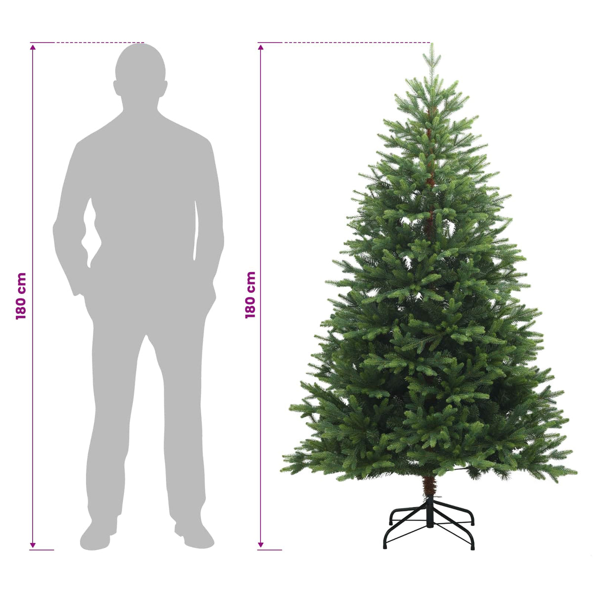 Dirbtinė Sulankstoma Kalėdų Eglutė 180 cm 300 LED Šilta balta