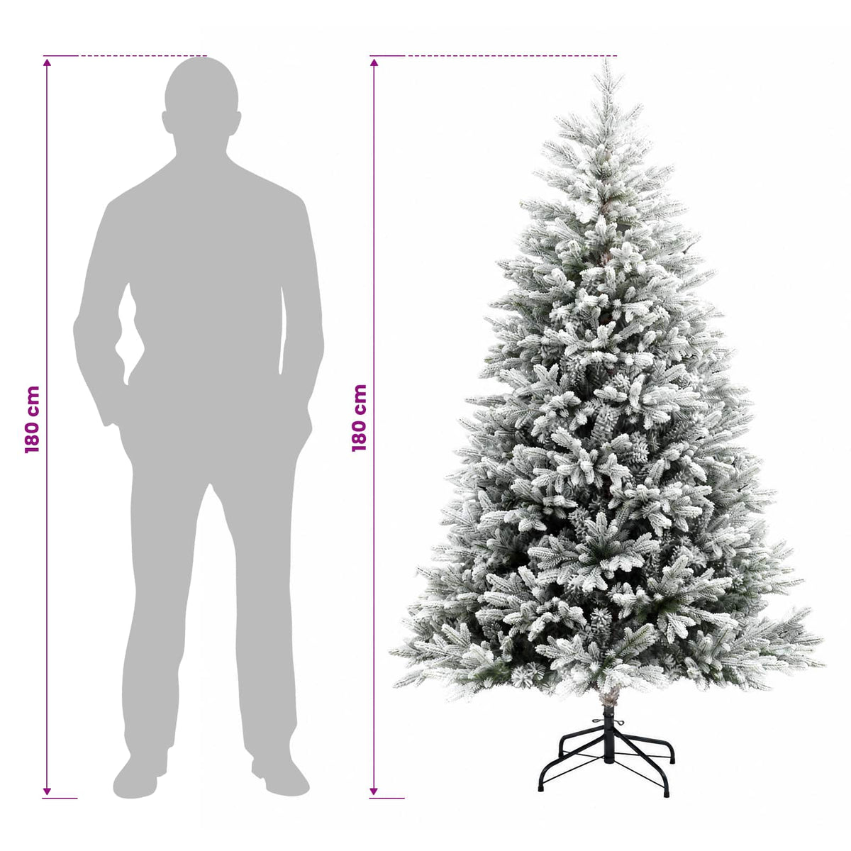 Dirbtinė Sulankstoma Kalėdų Eglutė 180 cm 300 LED Šilta balta