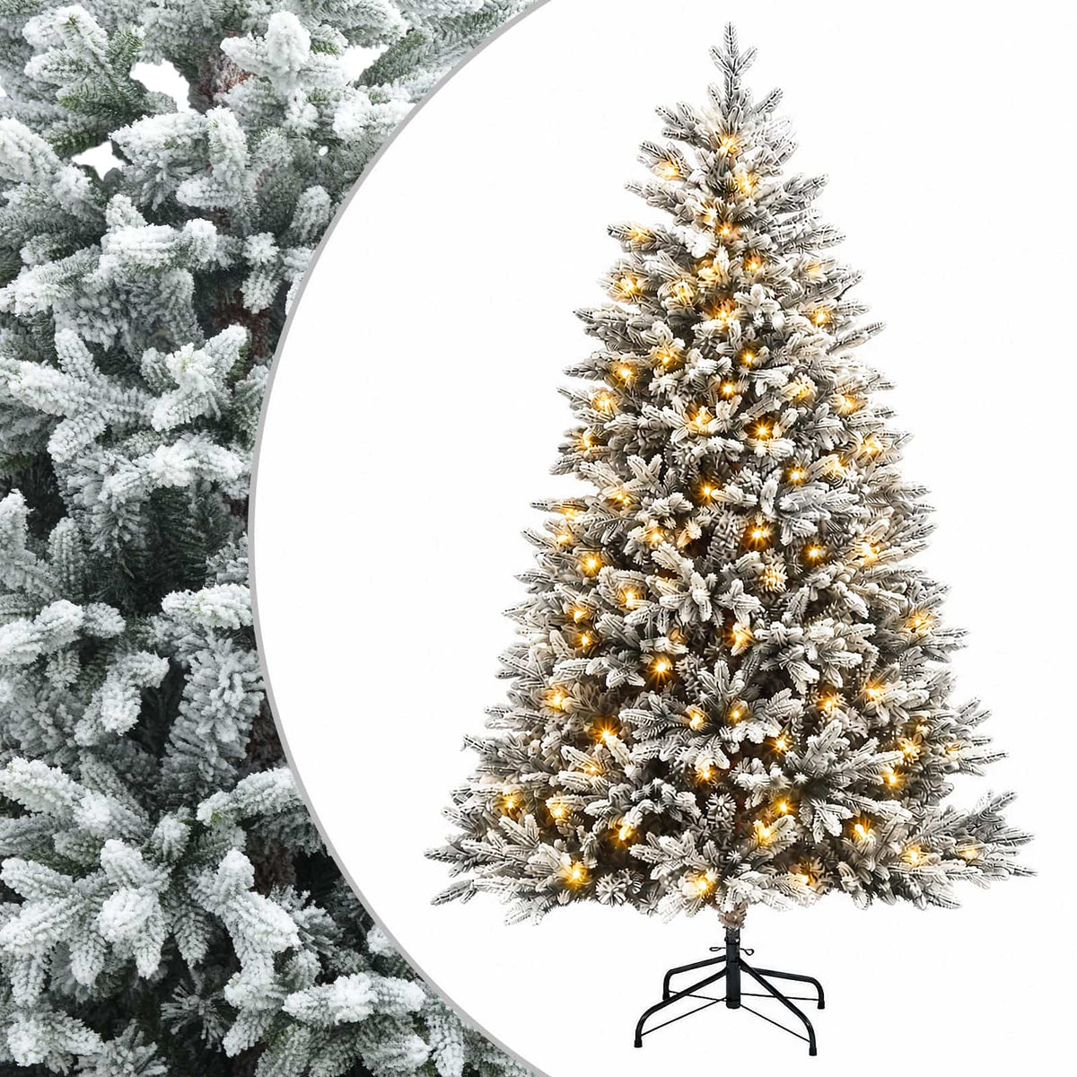 Dirbtinė Sulankstoma Kalėdų Eglutė 240 cm 300 LED Šilta balta