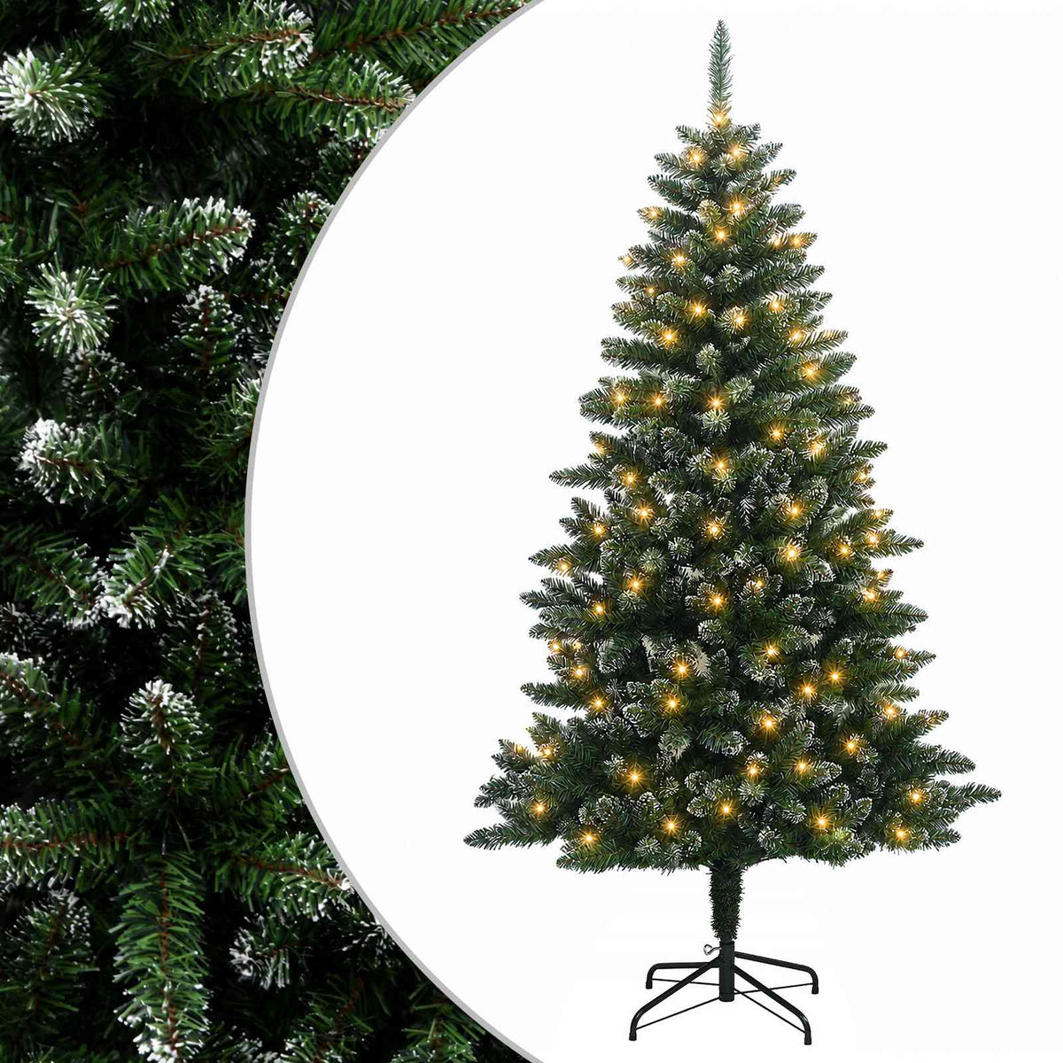 Dirbtinė Sulankstoma Kalėdų Eglutė 180 cm 300 LED Šilta balta