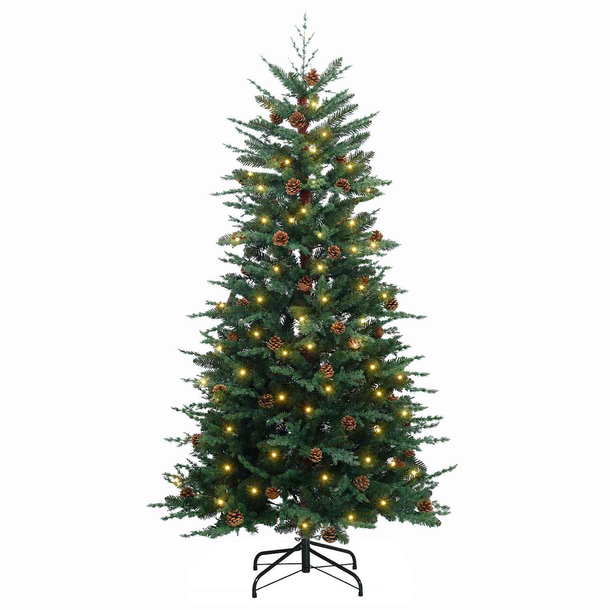 Dirbtinė Sulankstoma Kalėdų Eglutė 210 cm 300 LED Šilta balta