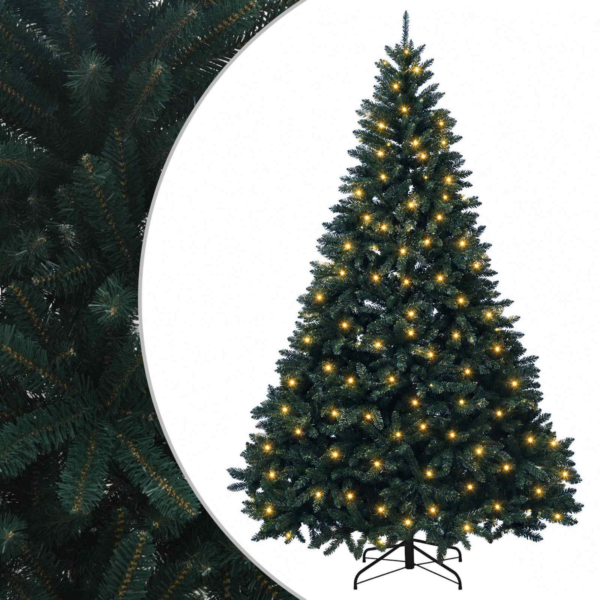 Dirbtinė Sulankstoma Kalėdų Eglutė 180 cm 300 LED Šilta balta