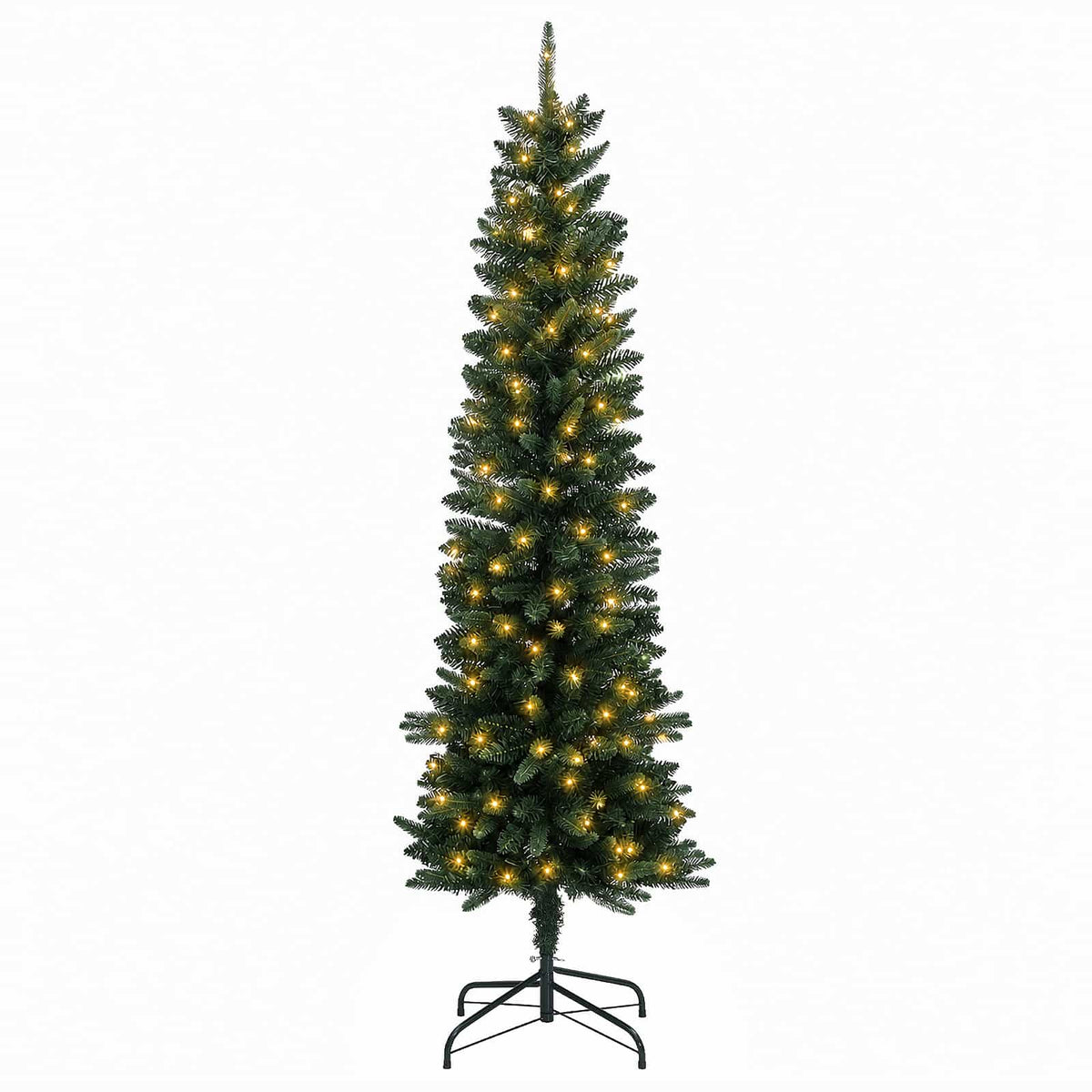 Dirbtinis lieknas Kalėdų medis 240 cm 300 LED Šilta balta
