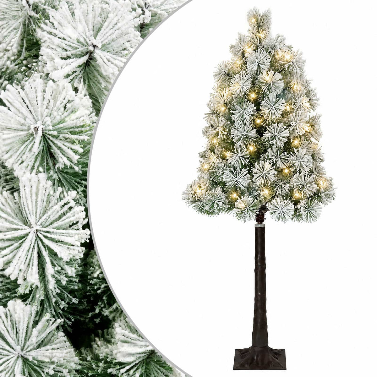 Dirbtinė Sulankstoma Kalėdų Eglutė 180 cm 300 LED Šilta balta