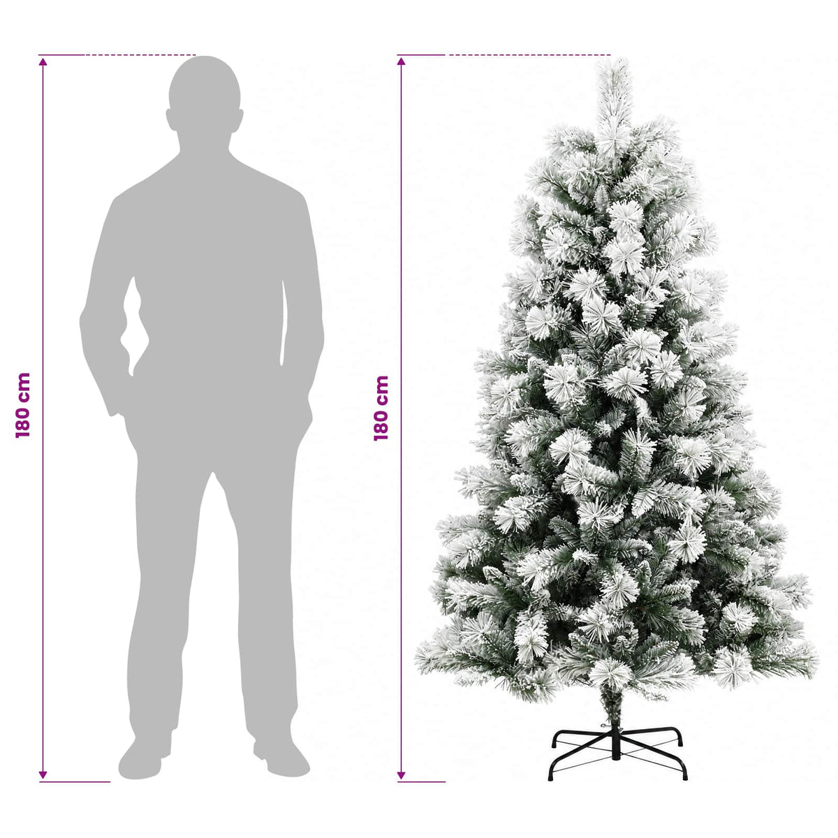Dirbtinė Sulankstoma Kalėdų Eglutė 180 cm 300 LED Šilta balta