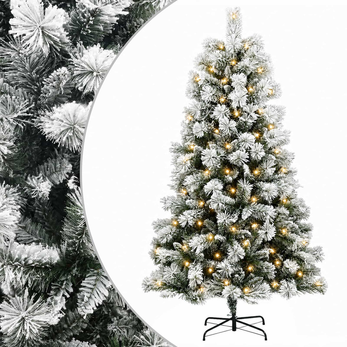 Dirbtinė Sulankstoma Kalėdų Eglutė 240 cm 300 LED Šilta balta
