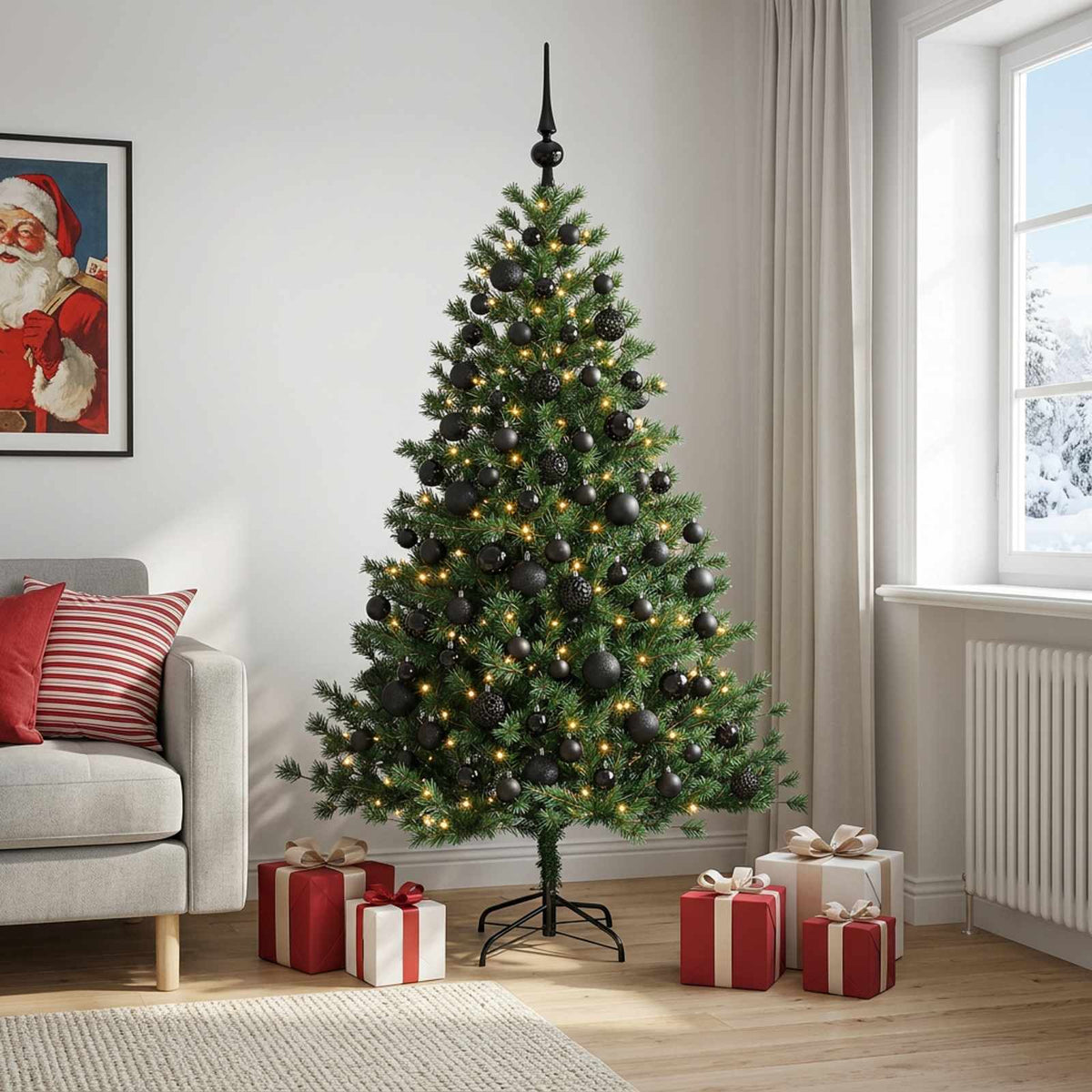 Dirbtinė kalėdinė eglutė su rutuliuku 240 cm 300 LED