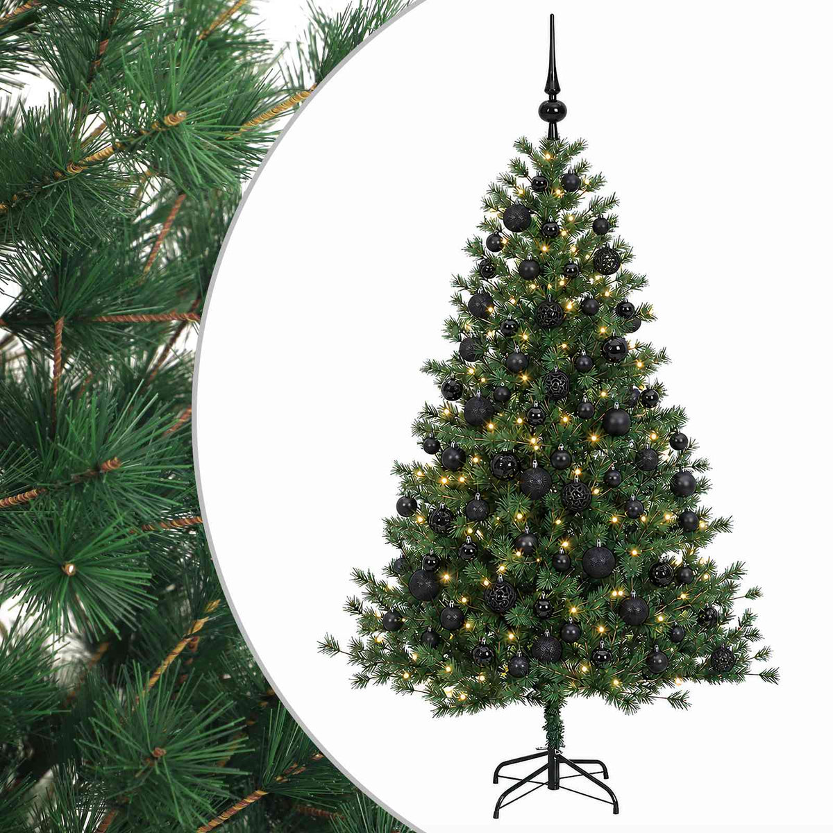 Dirbtinė kalėdinė eglutė su rutuliuku 180 cm 300 LED