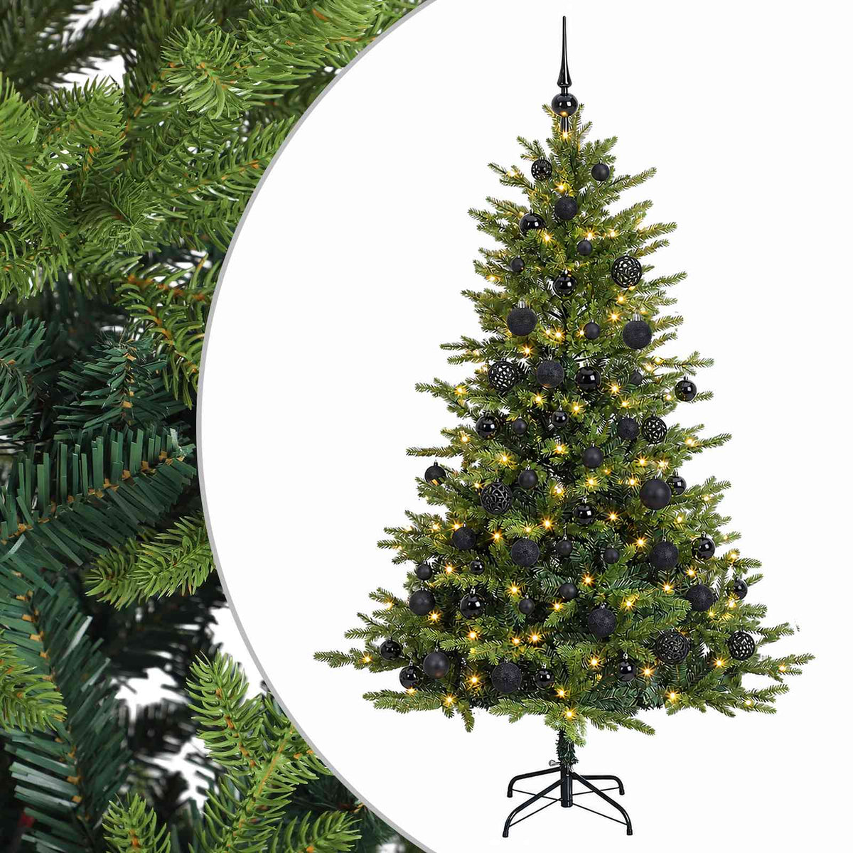 Dirbtinė Kalėdų eglutė su burbulais 180 cm 300 LED Šilta balta