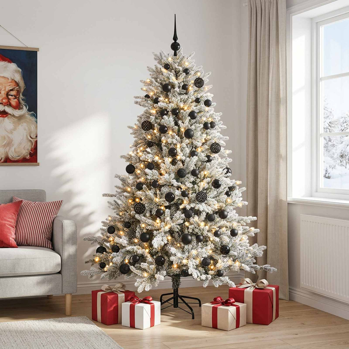 Dirbtinė kalėdinė eglutė su rutuliuku 240 cm 300 LED