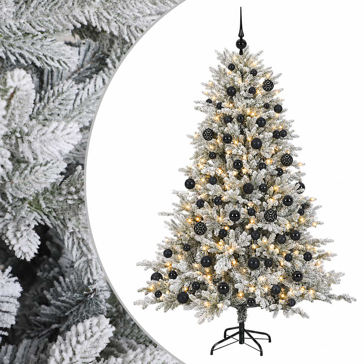 Dirbtinė Kalėdų eglutė su burbulais 180 cm 300 LED Šilta balta