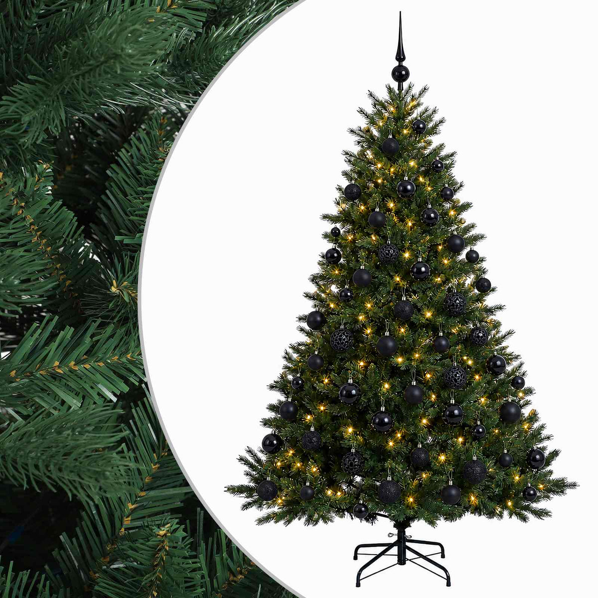 Dirbtinė kalėdinė eglutė su rutuliuku 180 cm 300 LED