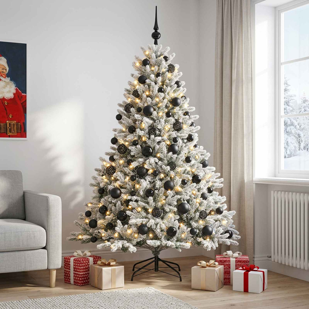 Dirbtinė kalėdinė eglutė su rutuliuku 210 cm 300 LED