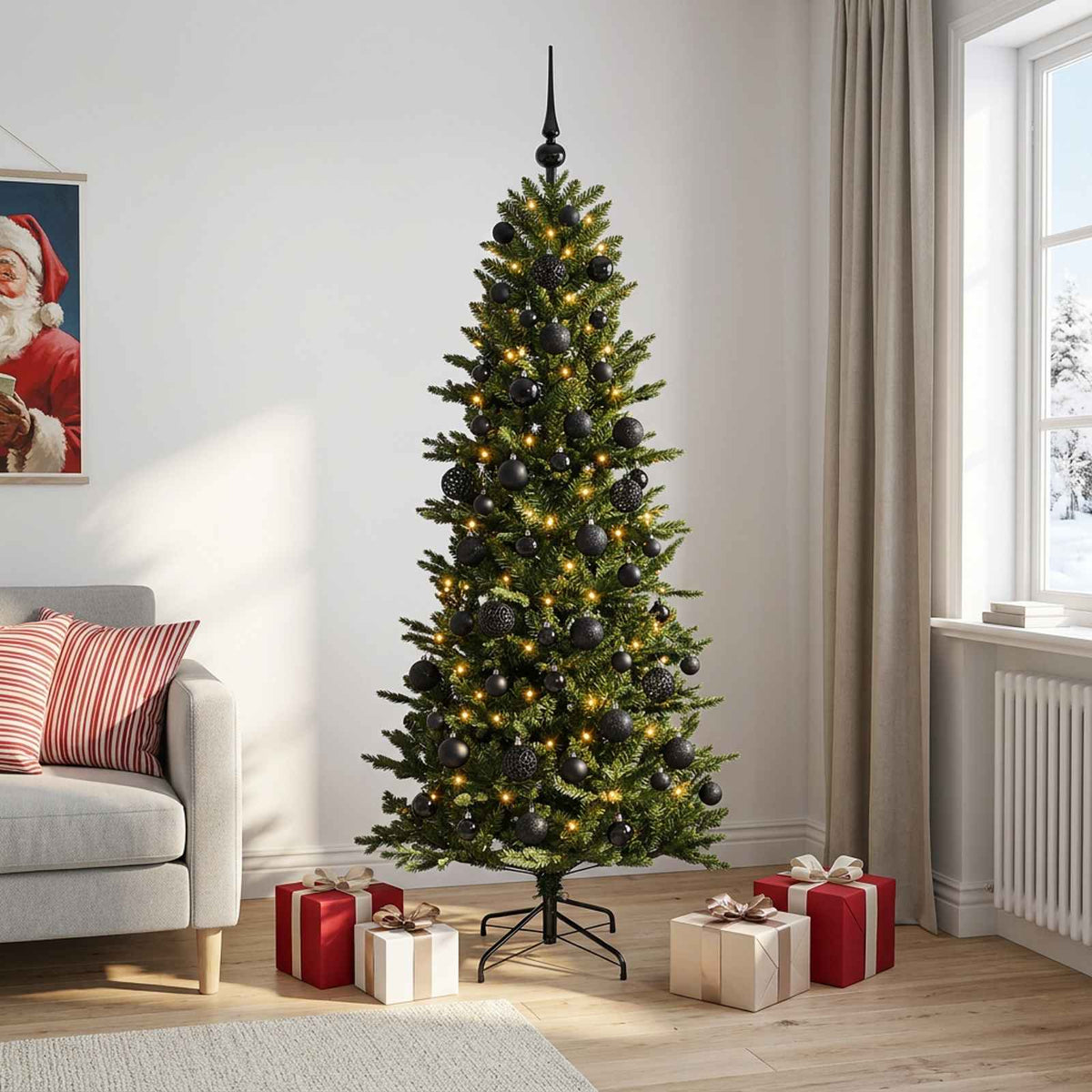 Dirbtinė kalėdinė eglutė su rutuliuku 240 cm 300 LED