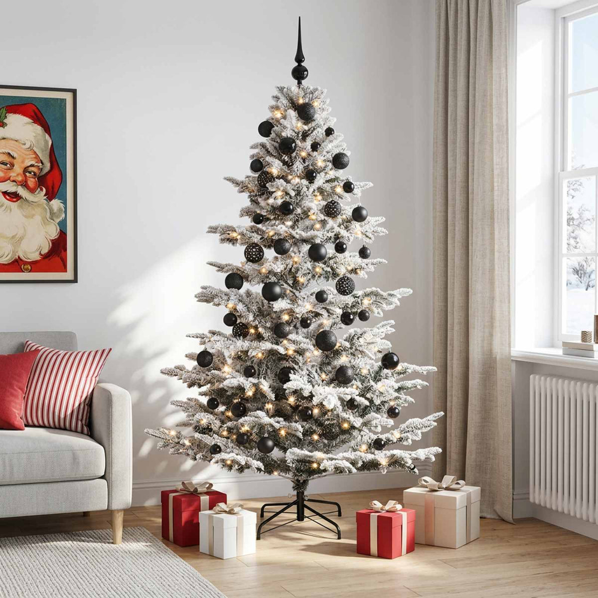 Dirbtinė kalėdinė eglutė su rutuliuku 240 cm 300 LED