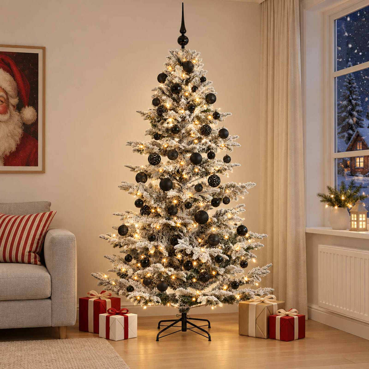 Dirbtinė kalėdinė eglutė su rutuliuku 240 cm 300 LED