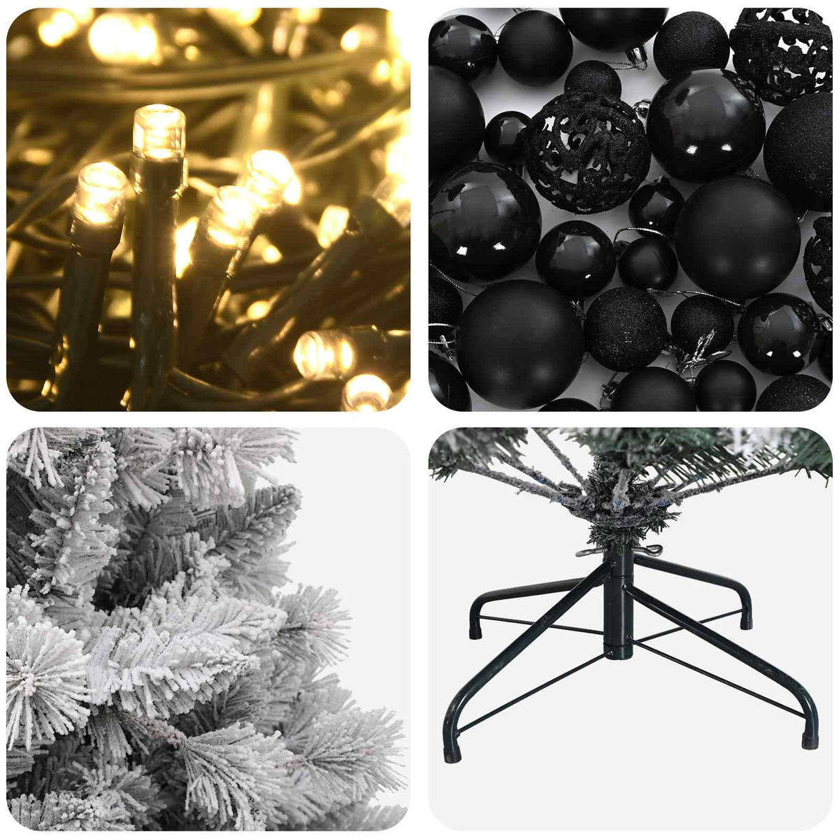 Dirbtinė Kalėdų eglutė su burbulais 180 cm 300 LED Šilta balta