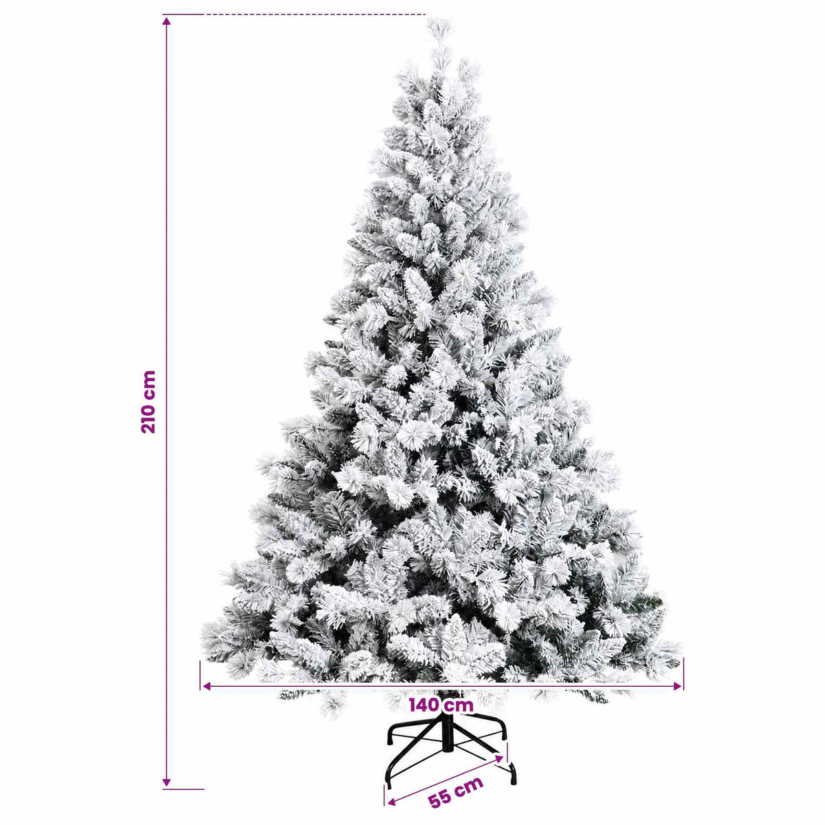 Dirbtinė Kalėdų eglutė su burbulais 210 cm 300 LED Šilta balta