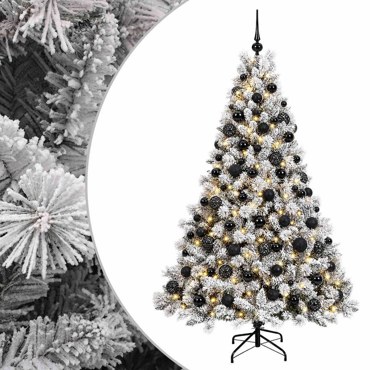 Dirbtinė Kalėdų eglutė su burbulais 240 cm 300 LED Šilta balta