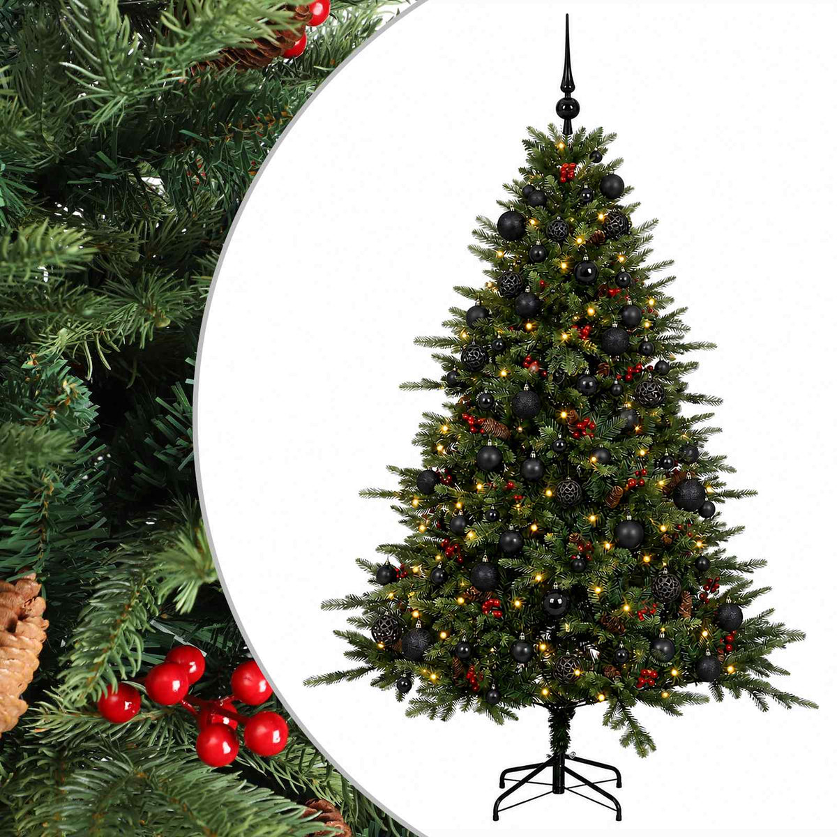 Dirbtinė kalėdinė eglutė su rutuliuku 210 cm 300 LED