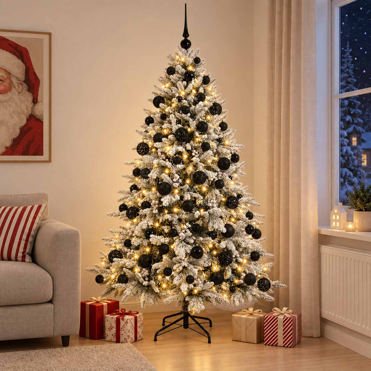 Dirbtinė kalėdinė eglutė su rutuliuku 240 cm 300 LED