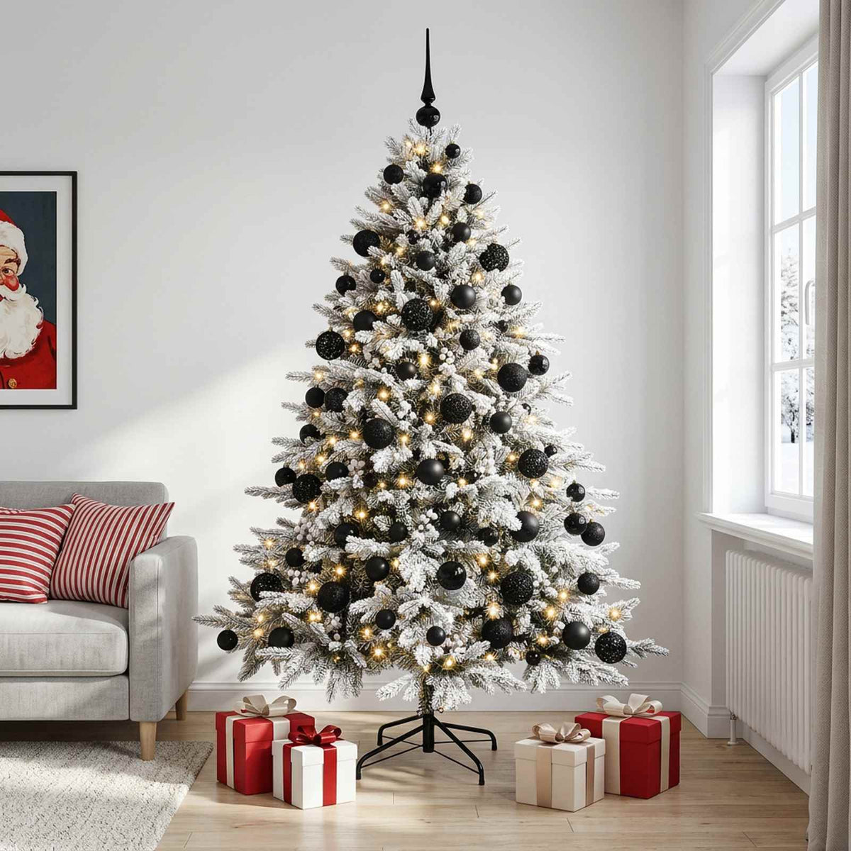 Dirbtinė kalėdinė eglutė su rutuliuku 210 cm 300 LED