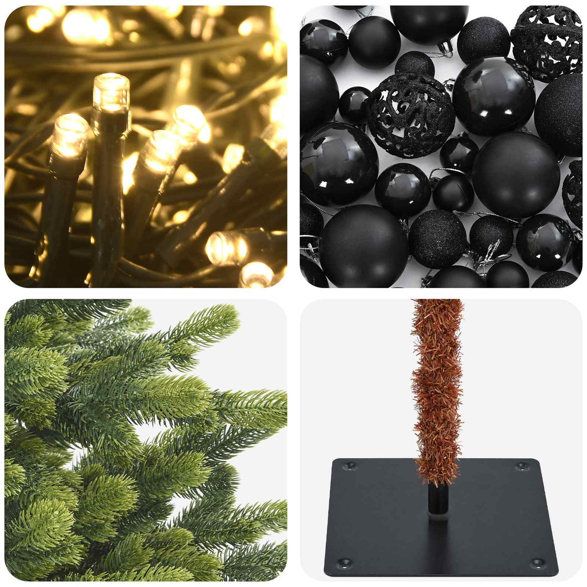 Dirbtinė kalėdinė eglutė su rutuliuku 210 cm 300 LED