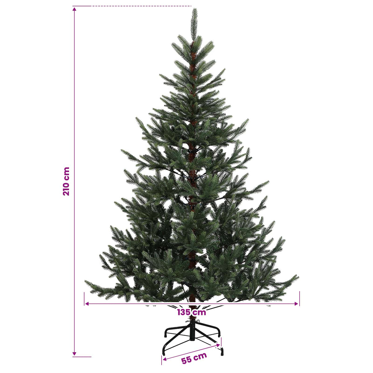 Dirbtinė kalėdinė eglutė su rutuliuku 210 cm 300 LED