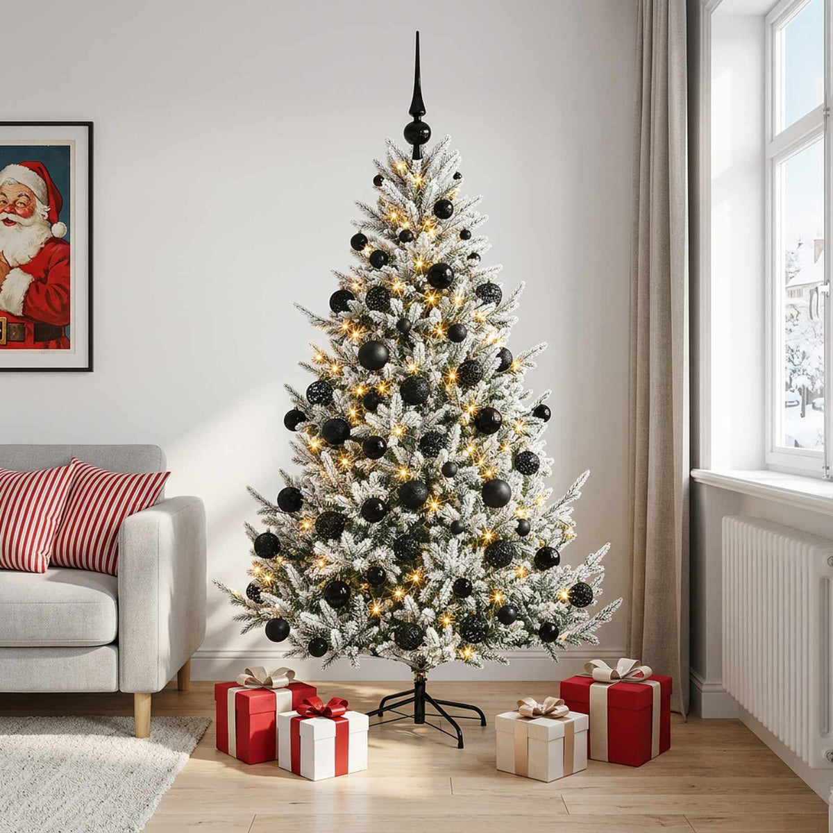 Dirbtinė kalėdinė eglutė su rutuliuku 210 cm 300 LED