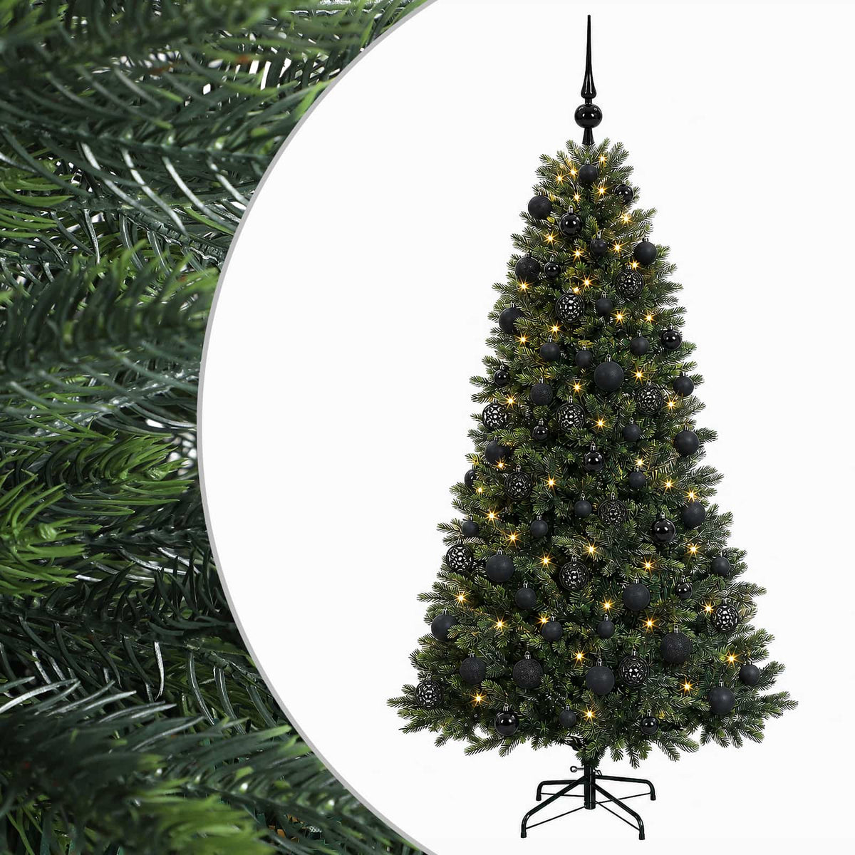 Dirbtinė Kalėdų eglutė su burbulais 210 cm 300 LED Šilta balta