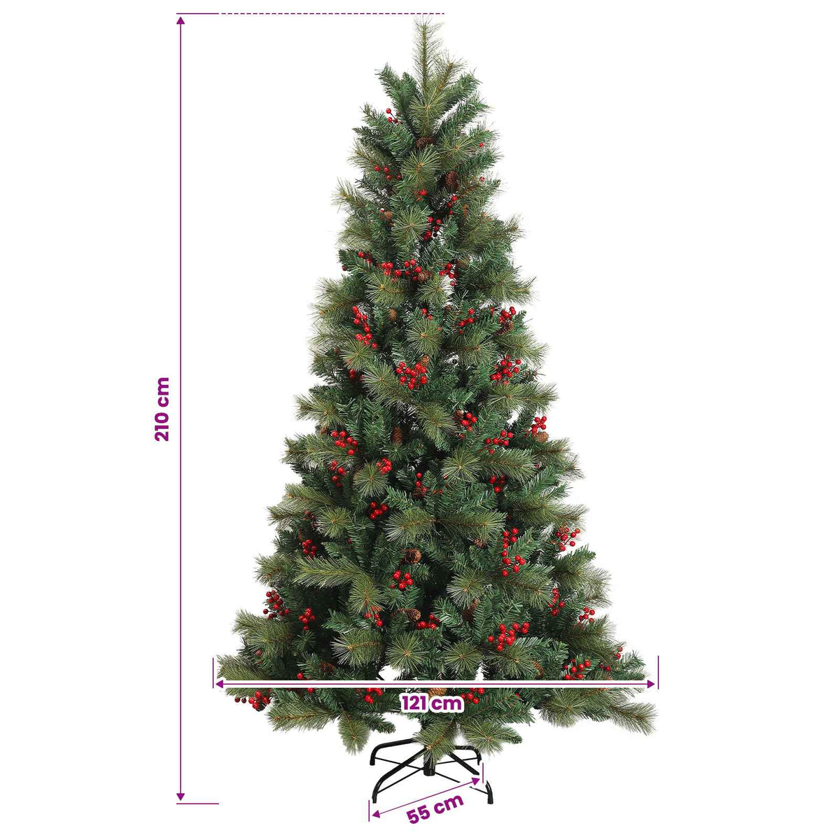 Dirbtinė kalėdinė eglutė su rutuliuku 210 cm 300 LED