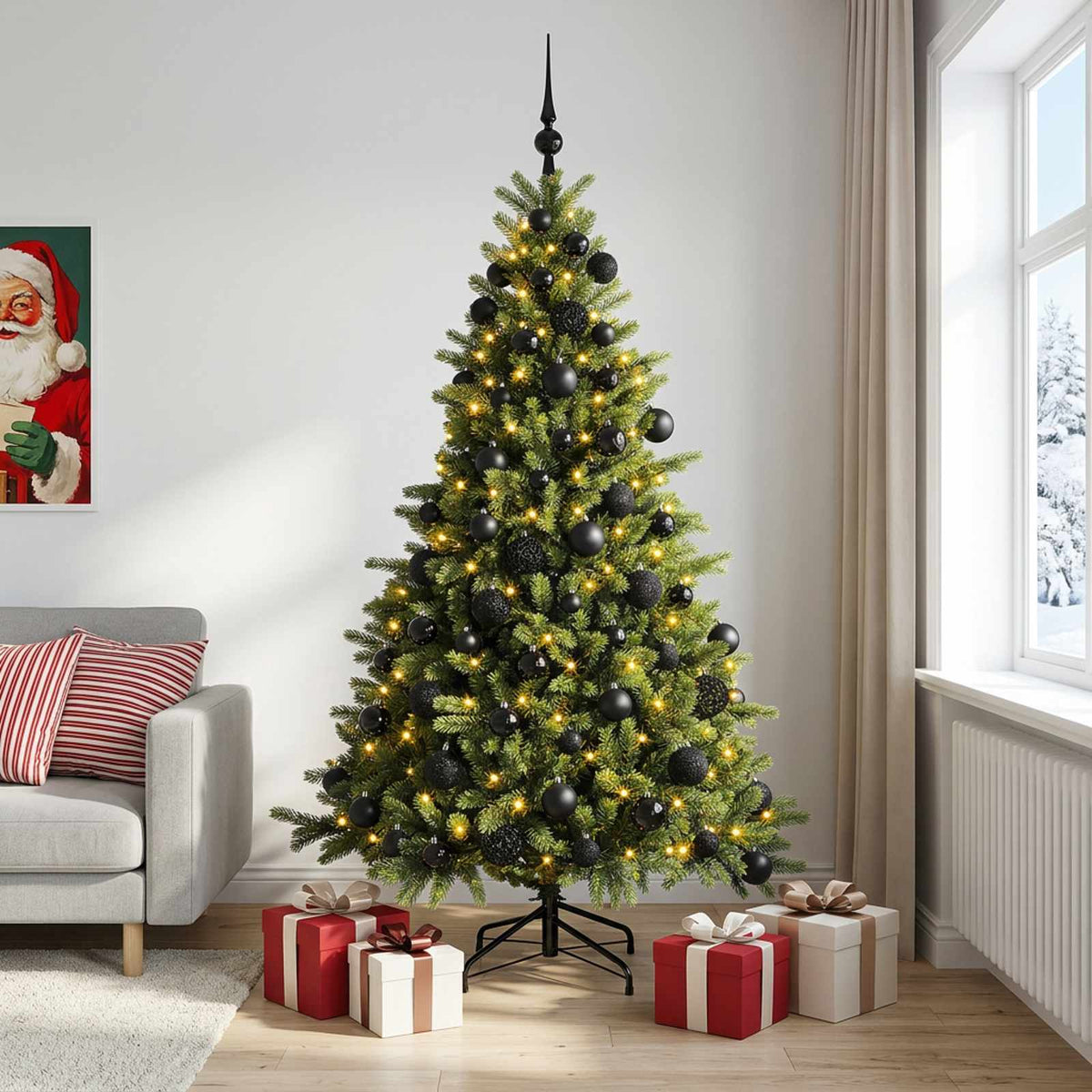 Dirbtinė kalėdinė eglutė su rutuliuku 240 cm 300 LED