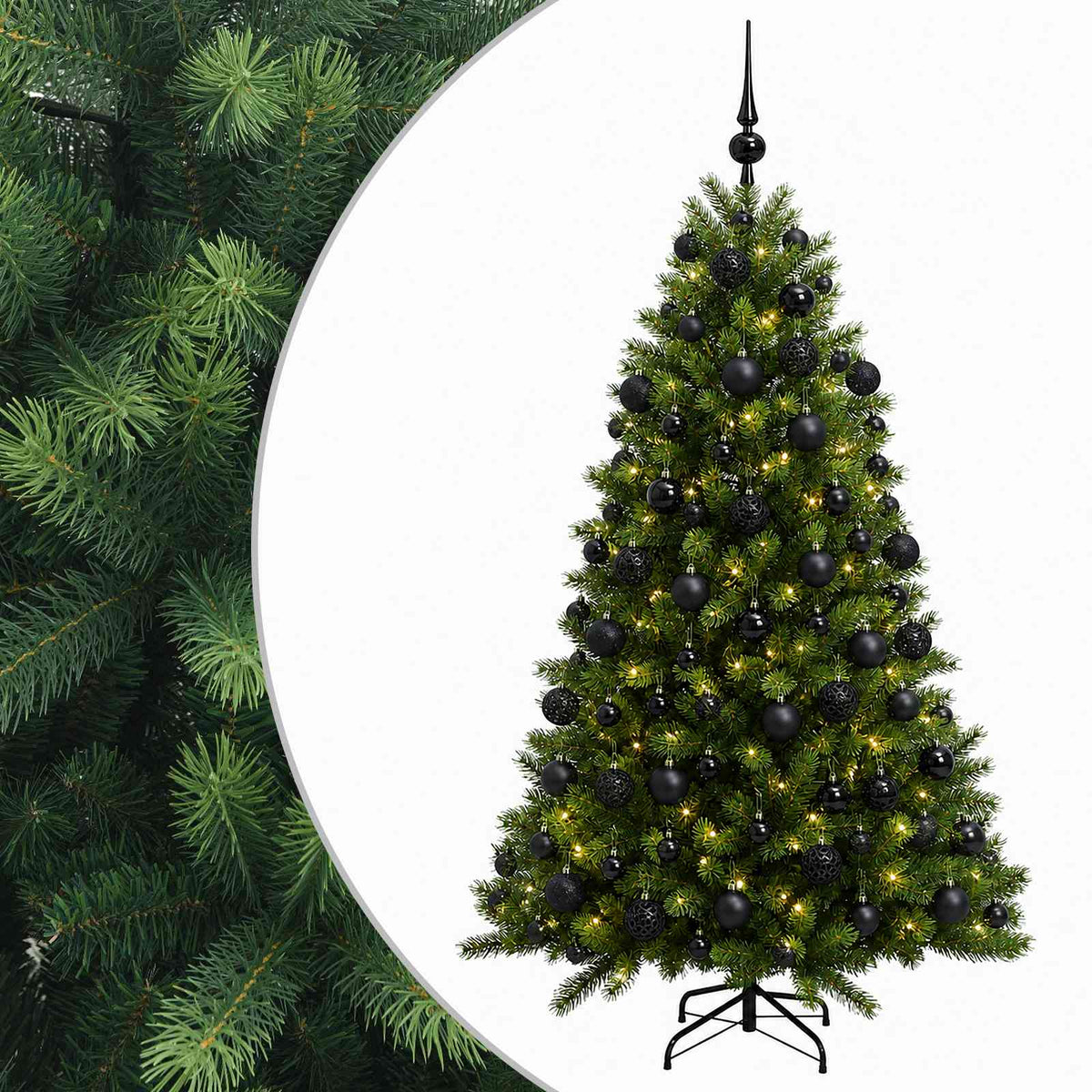 Dirbtinė Kalėdų eglutė su burbulais 210 cm 300 LED Šilta balta