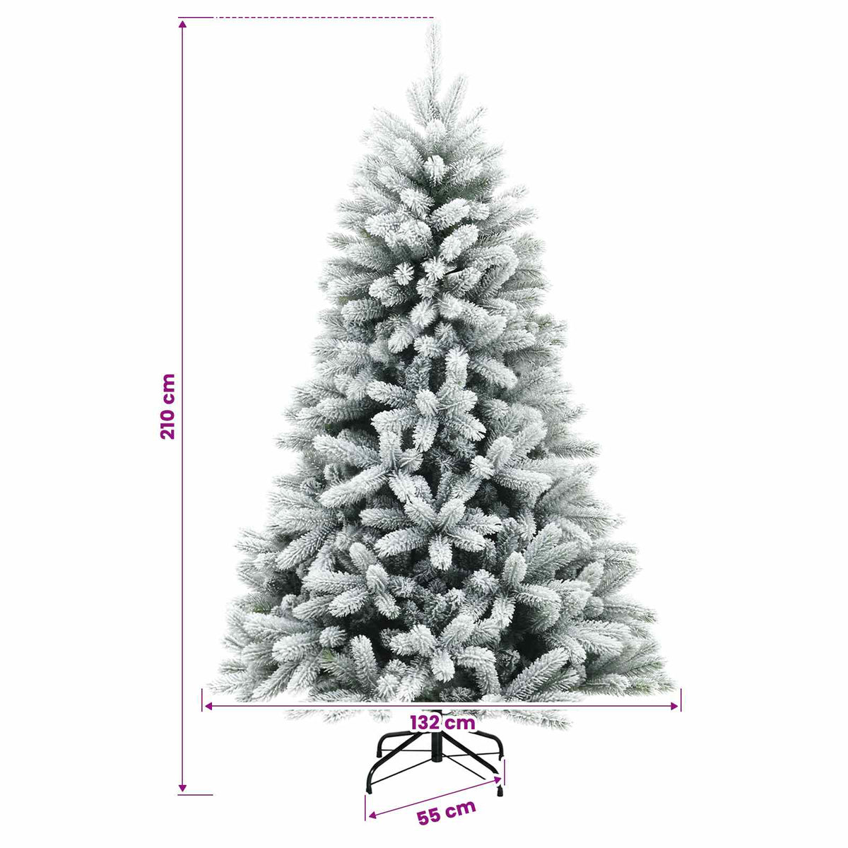 Dirbtinė Kalėdų eglutė su burbulais 210 cm 300 LED Šilta balta