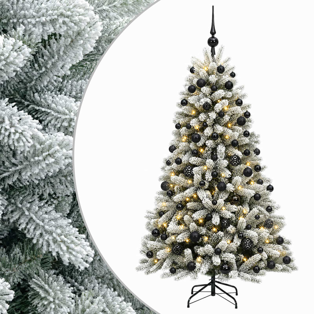 Dirbtinė Kalėdų eglutė su burbulais 240 cm 300 LED Šilta balta