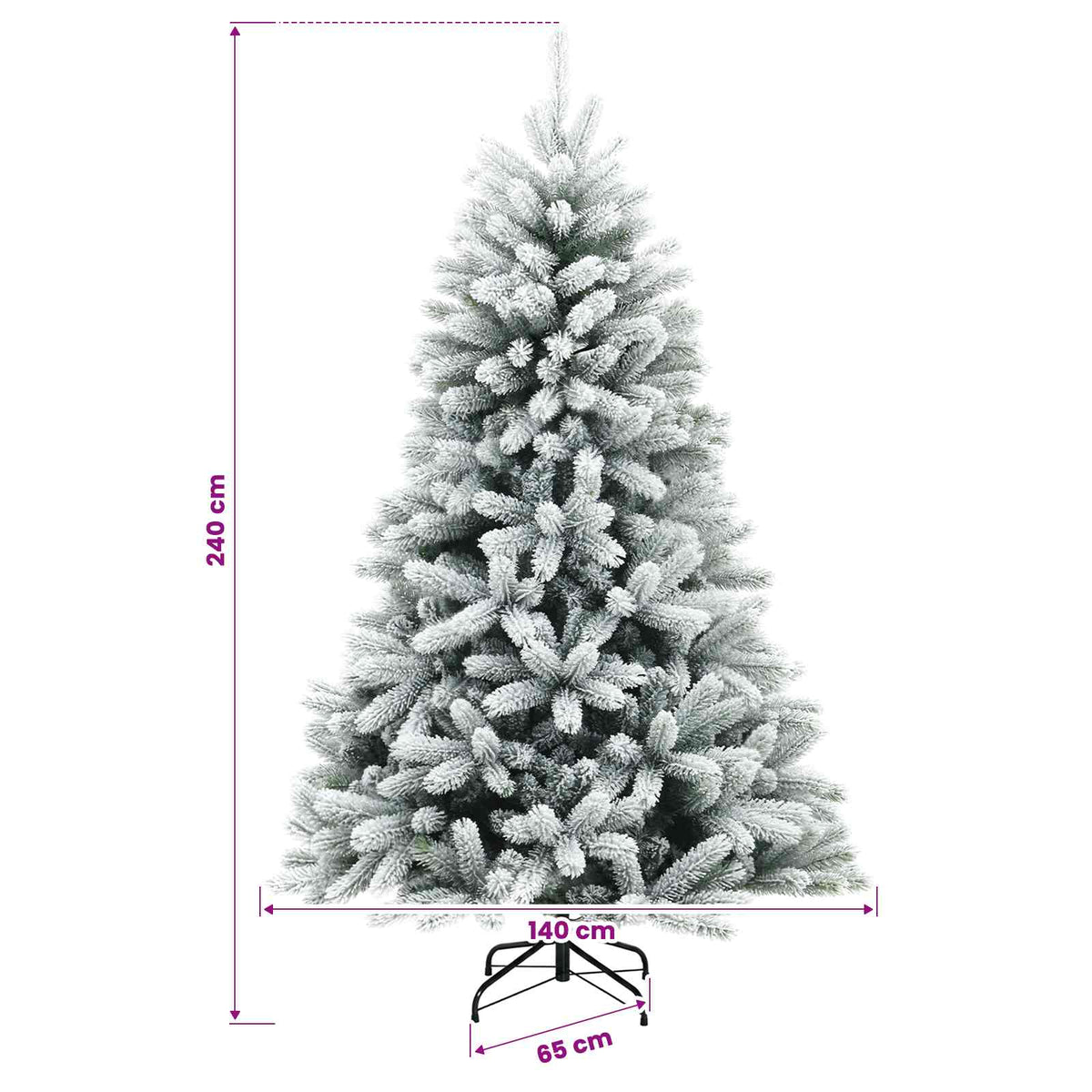 Dirbtinė Kalėdų eglutė su burbulais 240 cm 300 LED Šilta balta