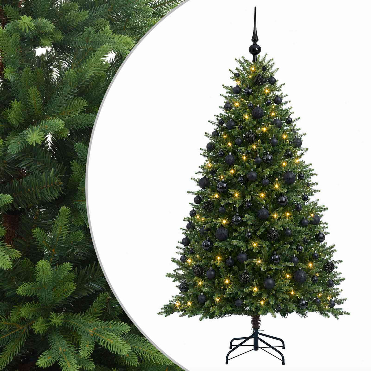 Dirbtinė Kalėdų eglutė su burbulais 210 cm 300 LED Šilta balta