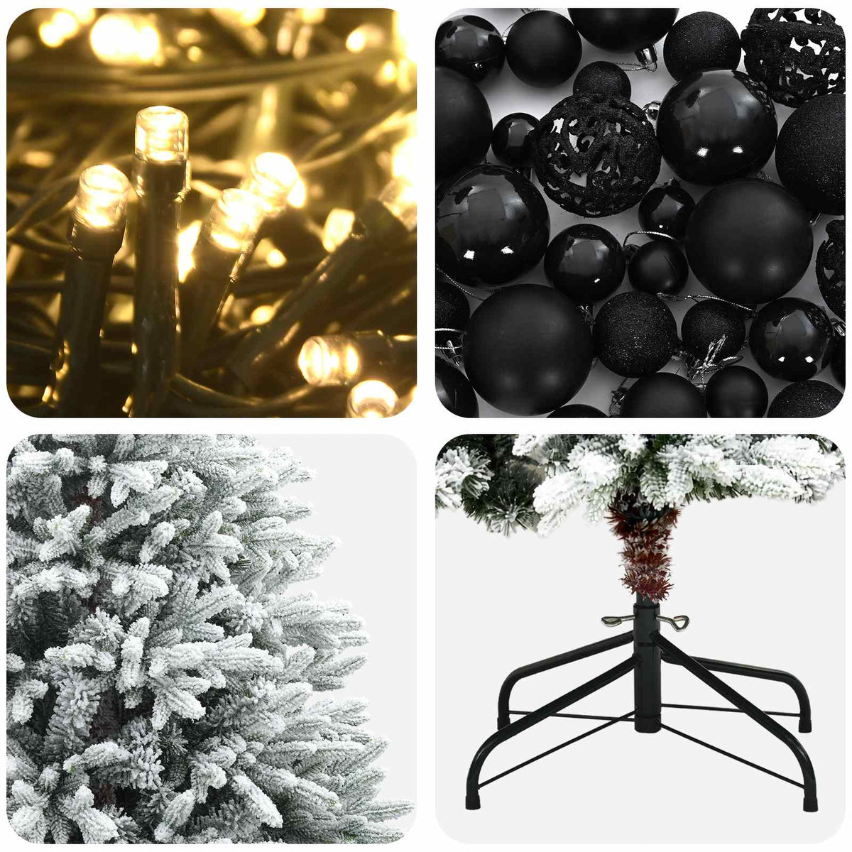 Dirbtinė Kalėdų eglutė su burbulais 180 cm 300 LED Šilta balta