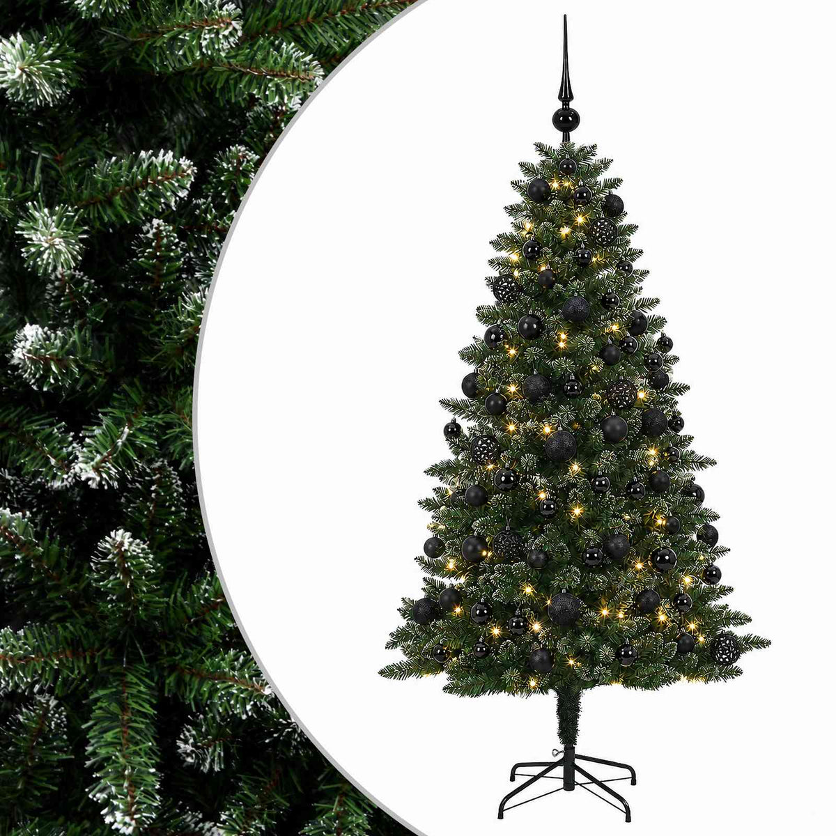 Dirbtinė Kalėdų eglutė su burbulais 180 cm 300 LED Šilta balta