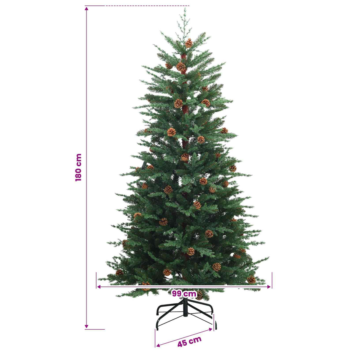 Dirbtinė kalėdinė eglutė su rutuliuku 180 cm 300 LED