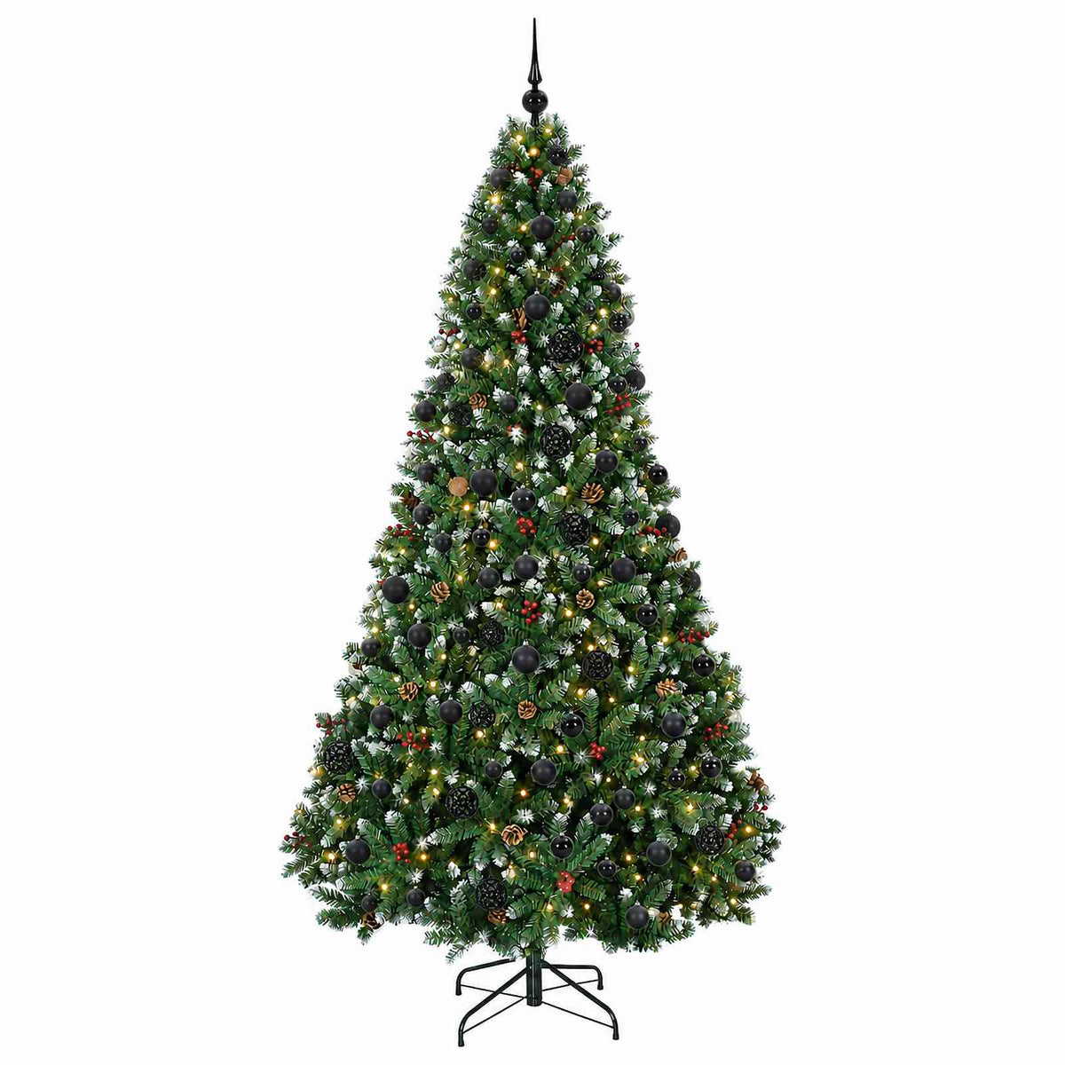 Dirbtinė kalėdinė eglutė, žalia su žaisliukais 210 cm 300 LED