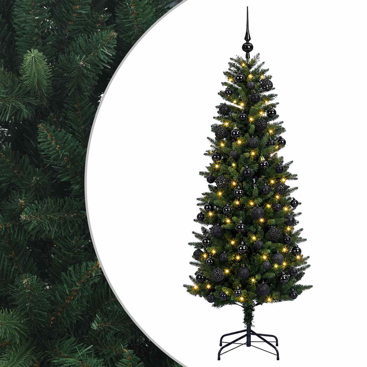 Dirbtinė Kalėdų eglutė su burbulais 210 cm 300 LED Šilta balta