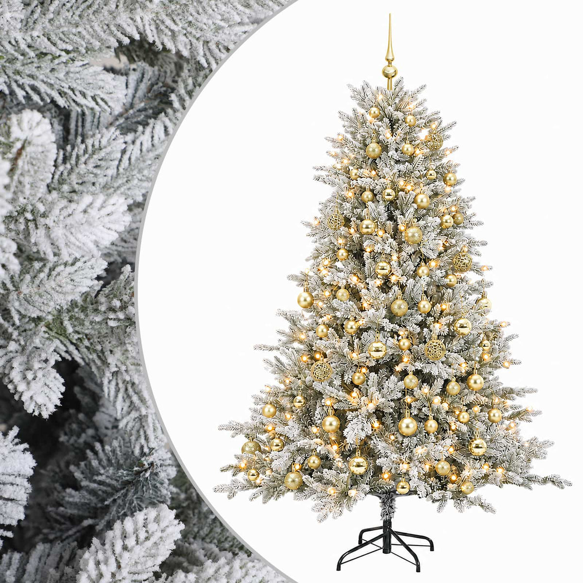 Dirbtinė Kalėdų eglutė su burbulais 240 cm 300 LED Šilta balta