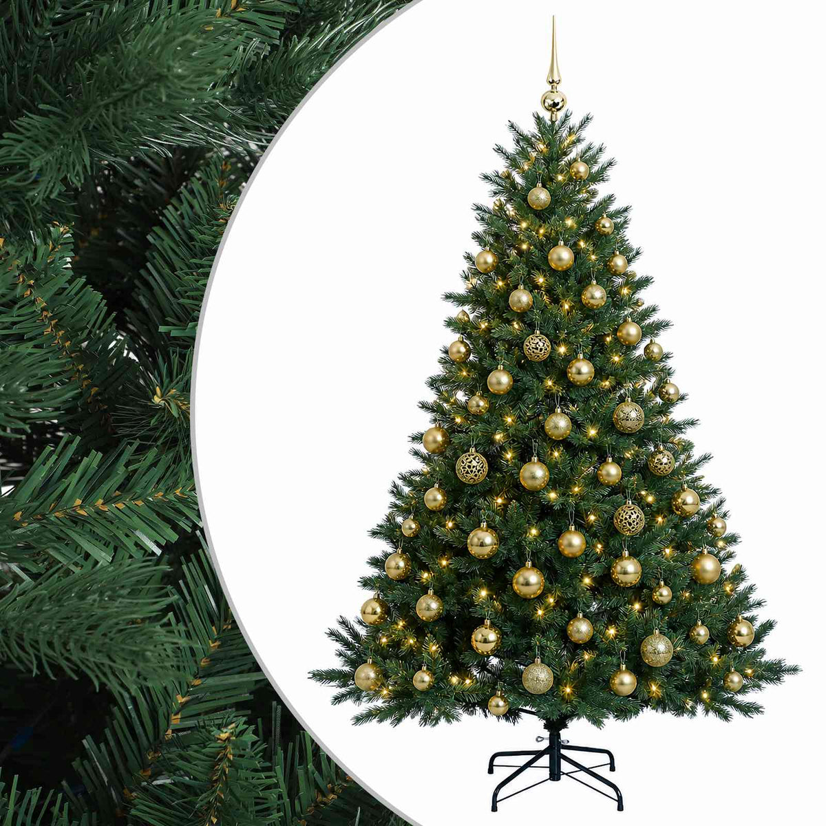 Dirbtinė kalėdinė eglutė su rutuliuku 210 cm 300 LED