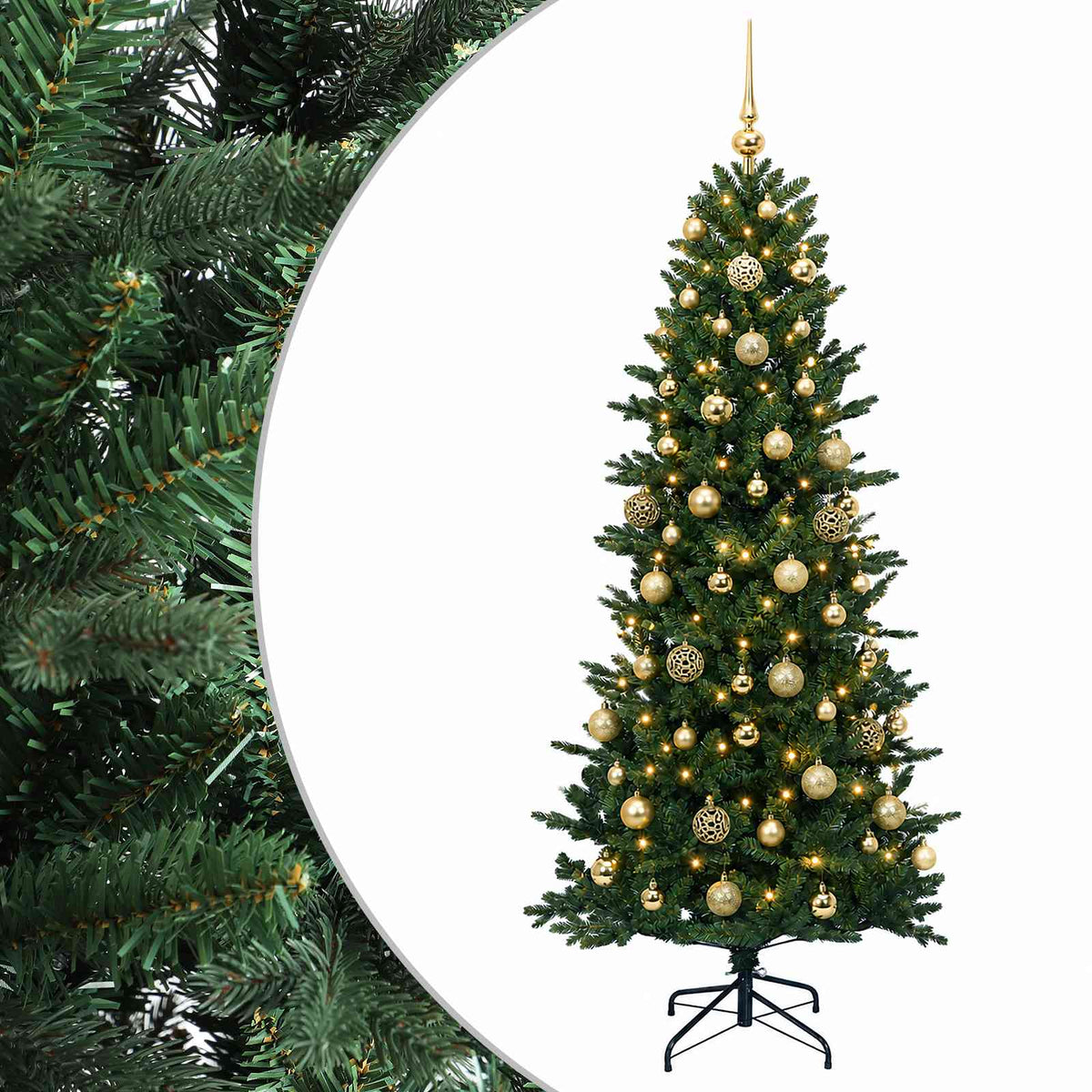 Dirbtinė kalėdinė eglutė su rutuliuku 210 cm 300 LED
