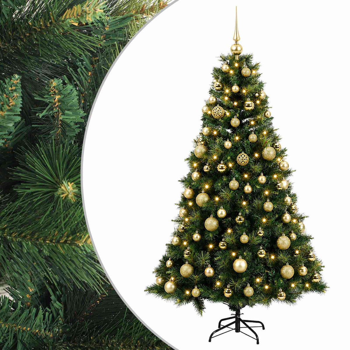 Dirbtinė kalėdinė eglutė su rutuliuku 210 cm 300 LED