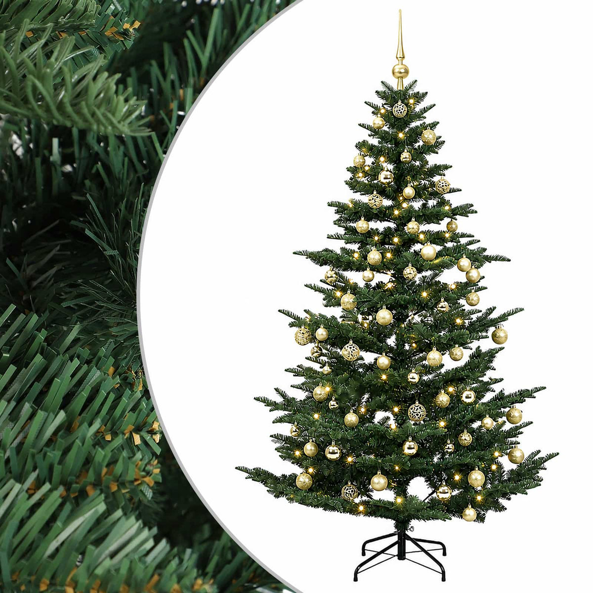 Dirbtinė kalėdinė eglutė su rutuliuku 210 cm 300 LED